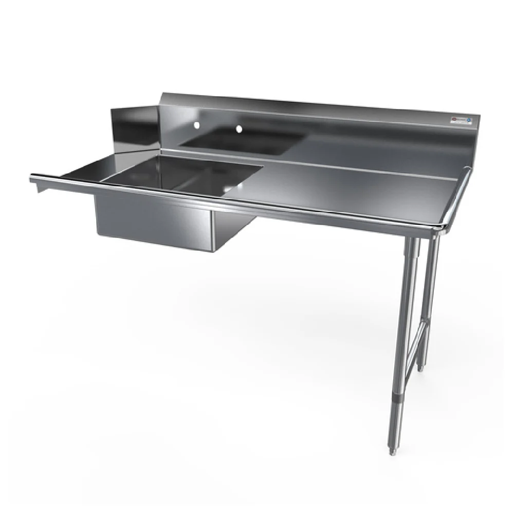 NBR Equipment SDT-72R-16 72 Inch Premium Dishtable Soiled Stainless Steel with Pre-Rinse Sink NBR Equipment SDT-72R-16 72 Inch Premium Dishtable Soiled Stainless Steel with Pre-Rinse Sink