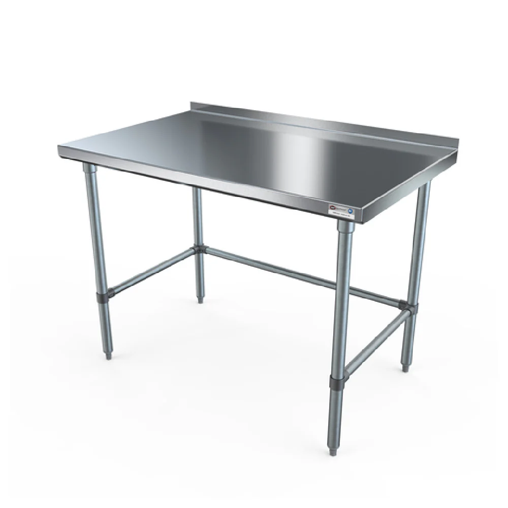 NBR Equipment TG-8424R-X 84 Inch Work Table with 18 Gauge Stainless Steel Top NBR Equipment TG-8424R-X 84 Inch Work Table with 18 Gauge Stainless Steel Top