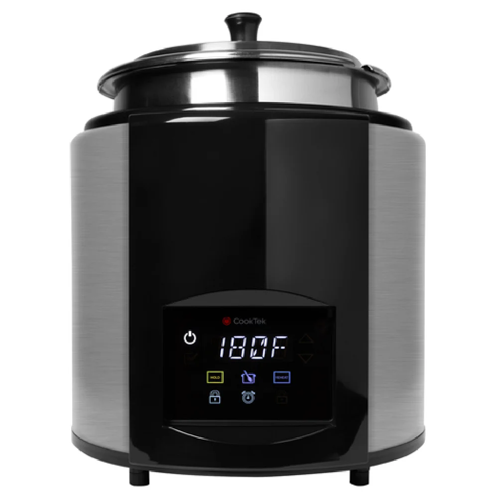 Cooktek 675101-GREEN 7 Quart Electric Induction Soup Kettle with Stainless Steel Tureen Cooktek 675101-GREEN 7 Quart Electric Induction Soup Kettle with Stainless Steel Tureen