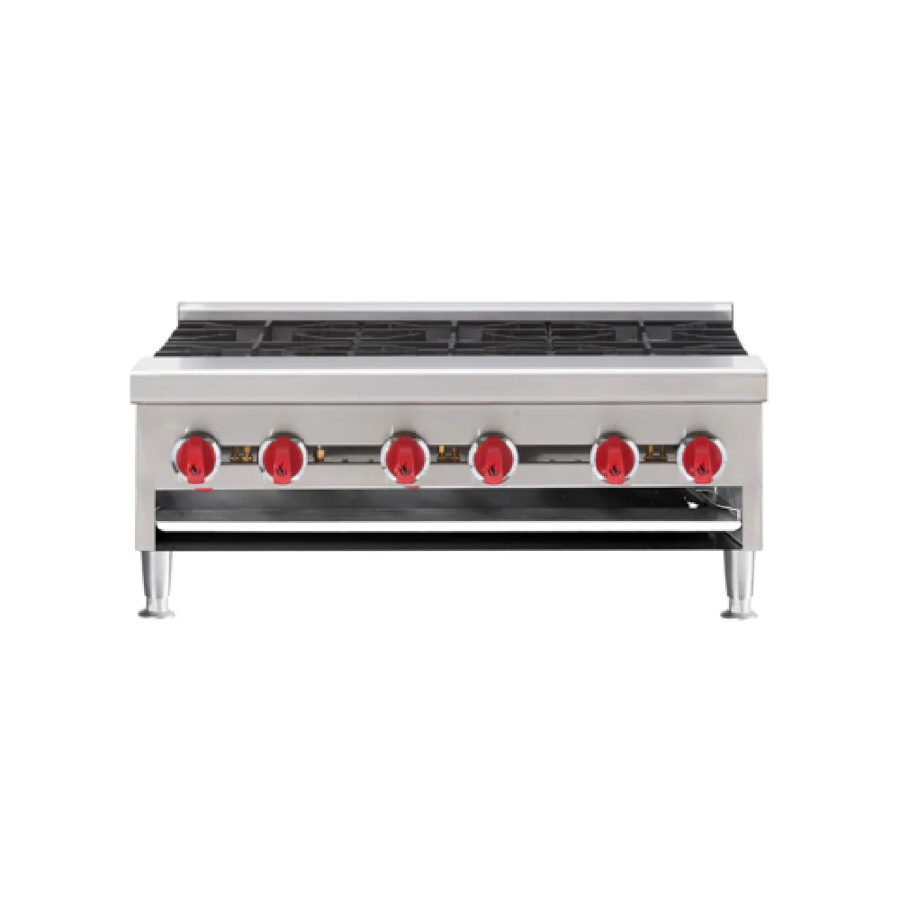 American Range ARHP-48-4_NAT 48 Inch Gas Hotplate Countertop 4 Burners 128000 BTU