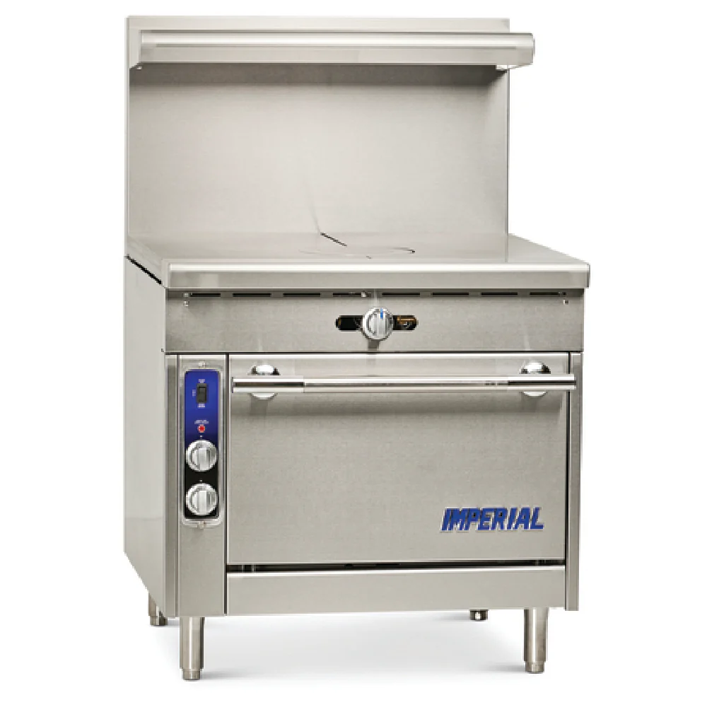 Imperial IHR-1FT-C_LP 36 Inch Gas Range with French Top and Convection Oven 70000 BTU