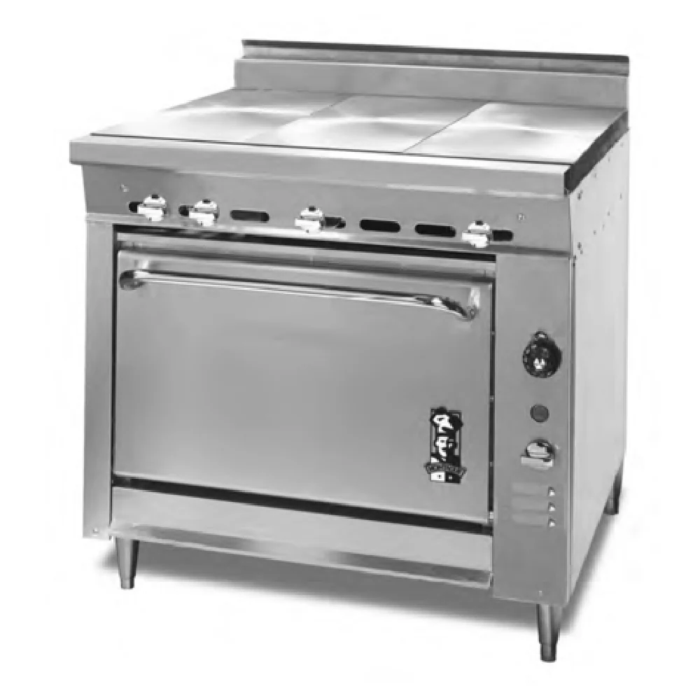 Montague Company 136-9G 36 Inch Gas Heavy Duty Range with Standard Oven 95500 BTU