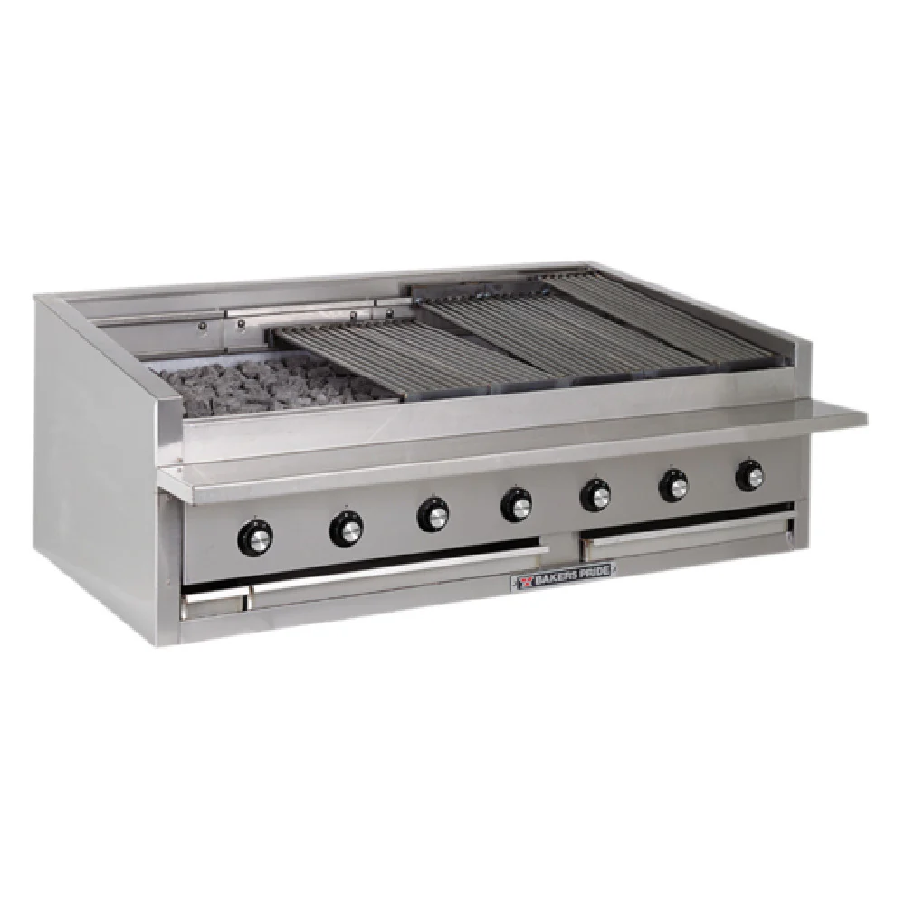 Bakers Pride L-60RS_LP 60 Inch Radiant Charbroiler Gas Countertop Stainless Steel Bakers Pride L-60RS_LP 60 Inch Radiant Charbroiler Gas Countertop Stainless Steel