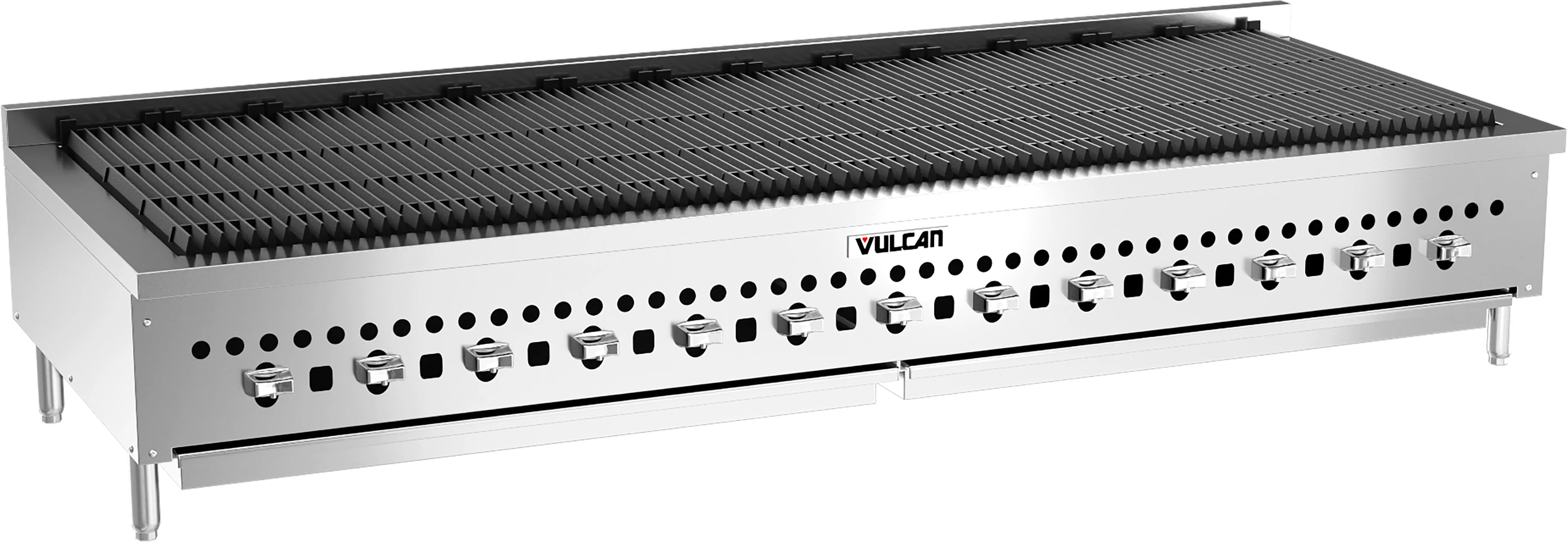Vulcan VCCB72_LP 72 Inch Charbroiler Gas Countertop with 13 Burners 188500 BTU