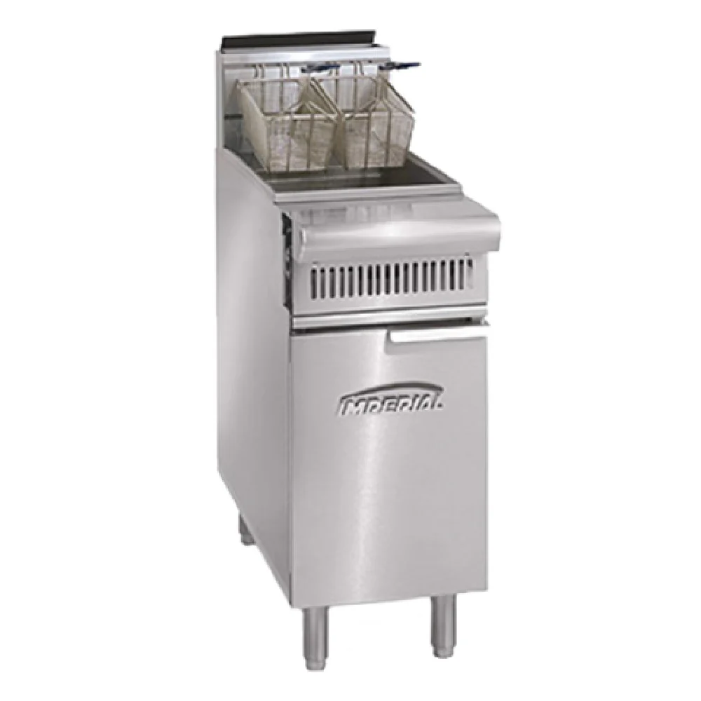 Imperial IHR-F2525_LP 15 Inch Dual Tank Gas Deep Fryer with 140000 BTU Imperial IHR-F2525_LP 15 Inch Dual Tank Gas Deep Fryer with 140000 BTU