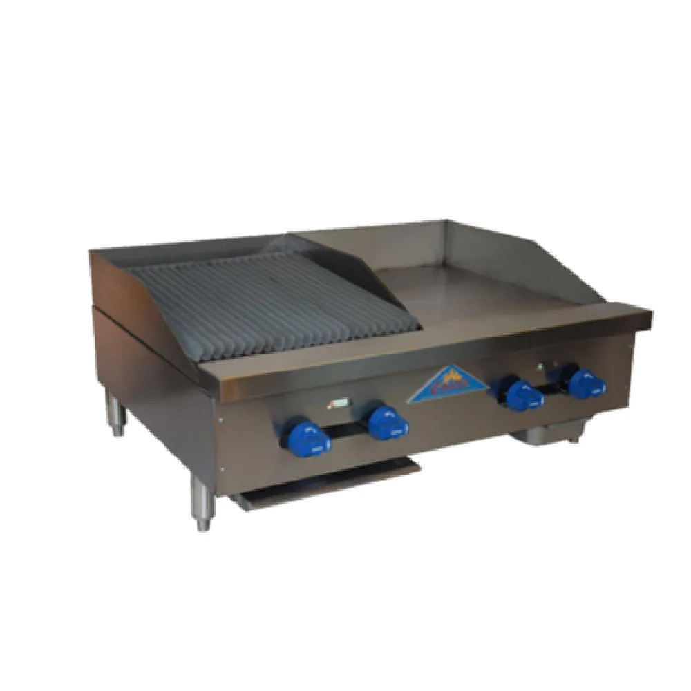 Comstock-Castle FHP36-18-1.5RB 36 Inch Countertop Gas Griddle and Char-Broiler 76,000 BTU Comstock-Castle FHP36-18-1.5RB 36 Inch Countertop Gas Griddle and Char-Broiler 76,000 BTU