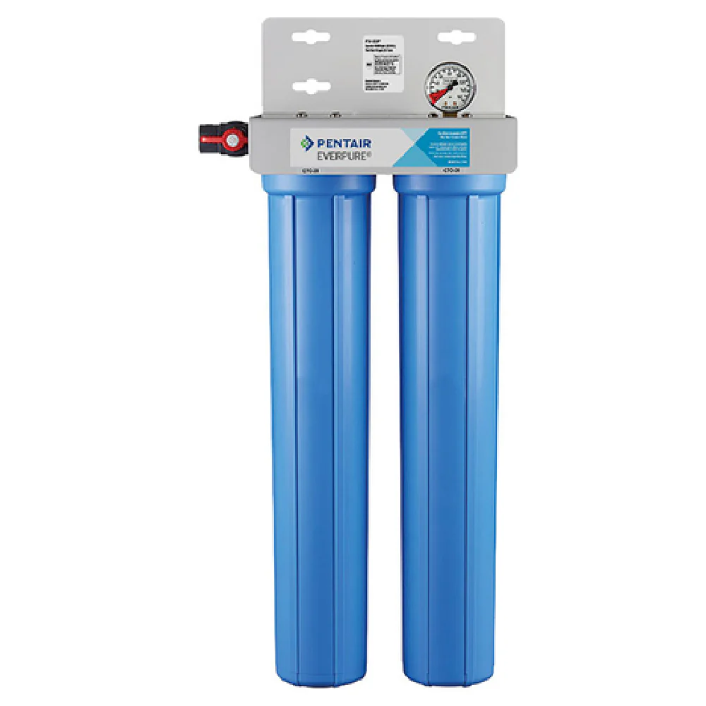 Everpure FX-22P Water Filtration System Twin 2 CTO-20 Cartridges to Reduce Chlorine and Sediment Everpure FX-22P Water Filtration System Twin 2 CTO-20 Cartridges to Reduce Chlorine and Sediment