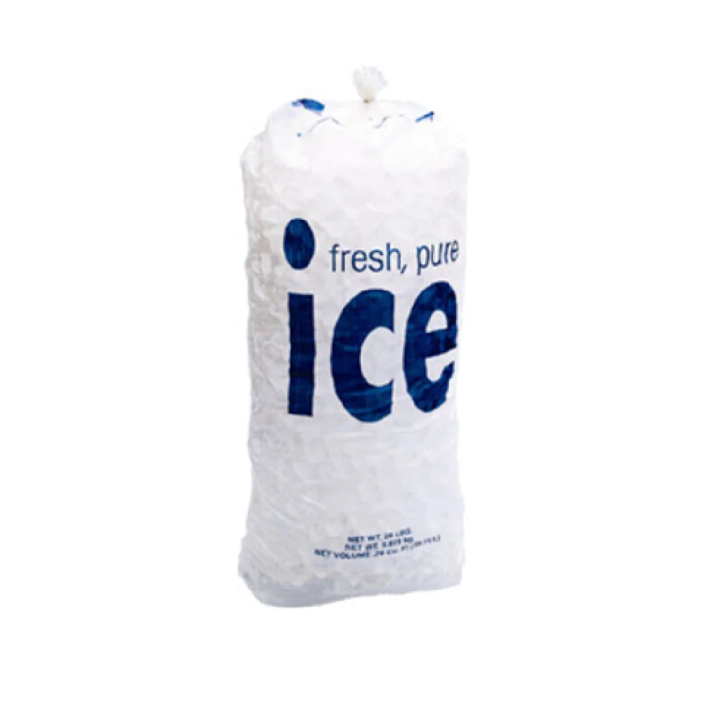 Follett 00138370 14 Inch 2.25 Mil Ice Bags 20 Lb 125 Bags Per Wicket