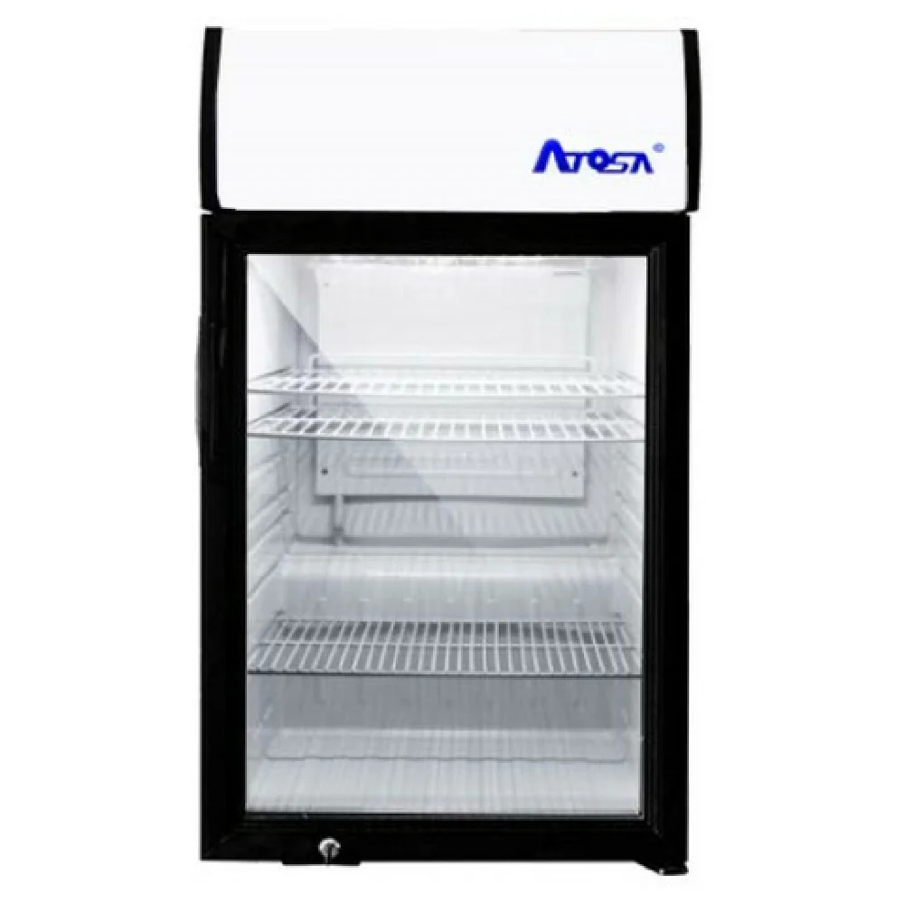 Atosa CTD-3S 18 Inch Refrigerator Merchandiser Countertop Black 2.4 cu ft