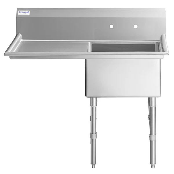 Empura EHD12424L24 50 Inch Sink with 24 Inch Bowl and Left Drainboard Stainless Steel Empura EHD12424L24 50 Inch Sink with 24 Inch Bowl and Left Drainboard Stainless Steel