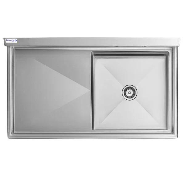 Empura EHD12424L24 50 Inch Sink with 24 Inch Bowl and Left Drainboard Stainless Steel Empura EHD12424L24 50 Inch Sink with 24 Inch Bowl and Left Drainboard Stainless Steel