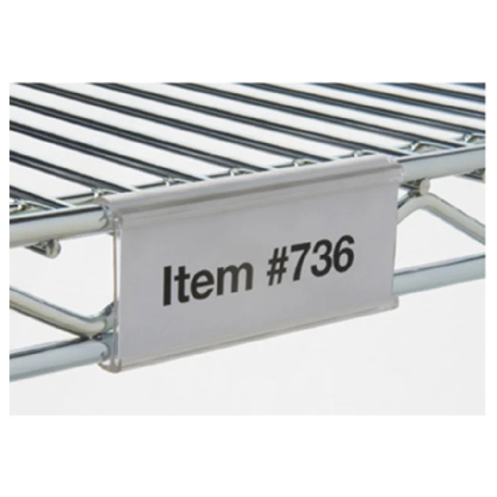 1880 Hospitality FSHELF6CL 6 Inch Shelf Label Holder Clear Plastic 4 Pack