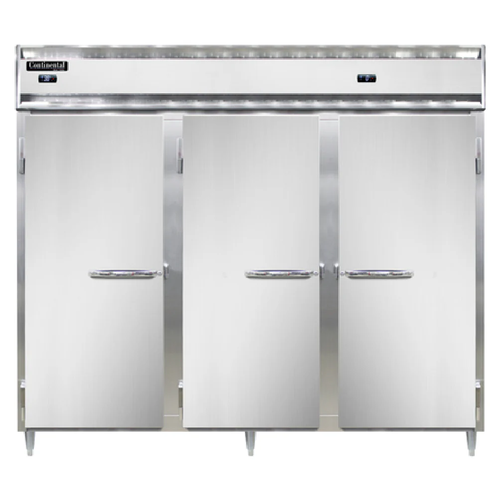 Continental Refrigerator D3RFFESNSA 85 Inch Designer Line Refrigerator Freezer 3 Section with self contained refrigeration stainless steel aluminum