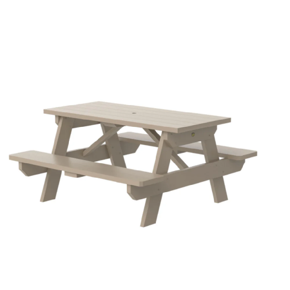 Plantation Prestige Commercial Furniture 3215961-01 STD 59 Inch Durawood Picnic Table Rectangular