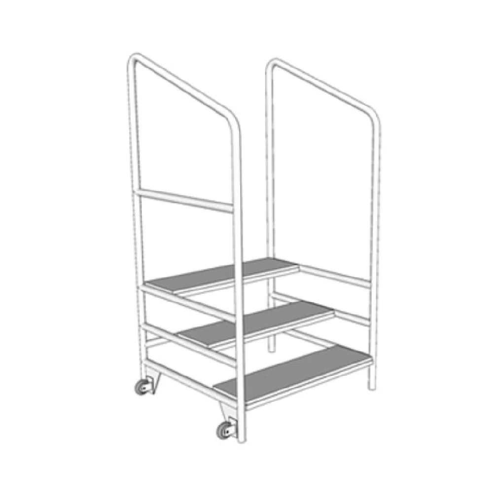 Forbes Industries 4193-42 38 Inch Stage Stairs with 42 Inch Guard Rails Forbes Industries 4193-42 38 Inch Stage Stairs with 42 Inch Guard Rails