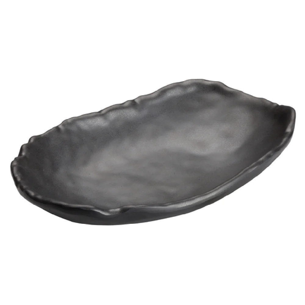 Winco WDM019-304 8 Oz Black Oval Bowl Break-resistant Melamine - 8-3/4 Inch Length Winco WDM019-304 8 Oz Black Oval Bowl Break-resistant Melamine - 8-3/4 Inch Length