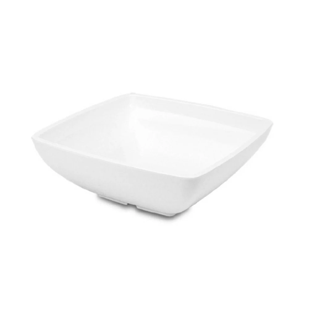 Steelite DFBSQ10ME020 Bowl 3.25 Qt Metro White Melamine Square 10 Inch