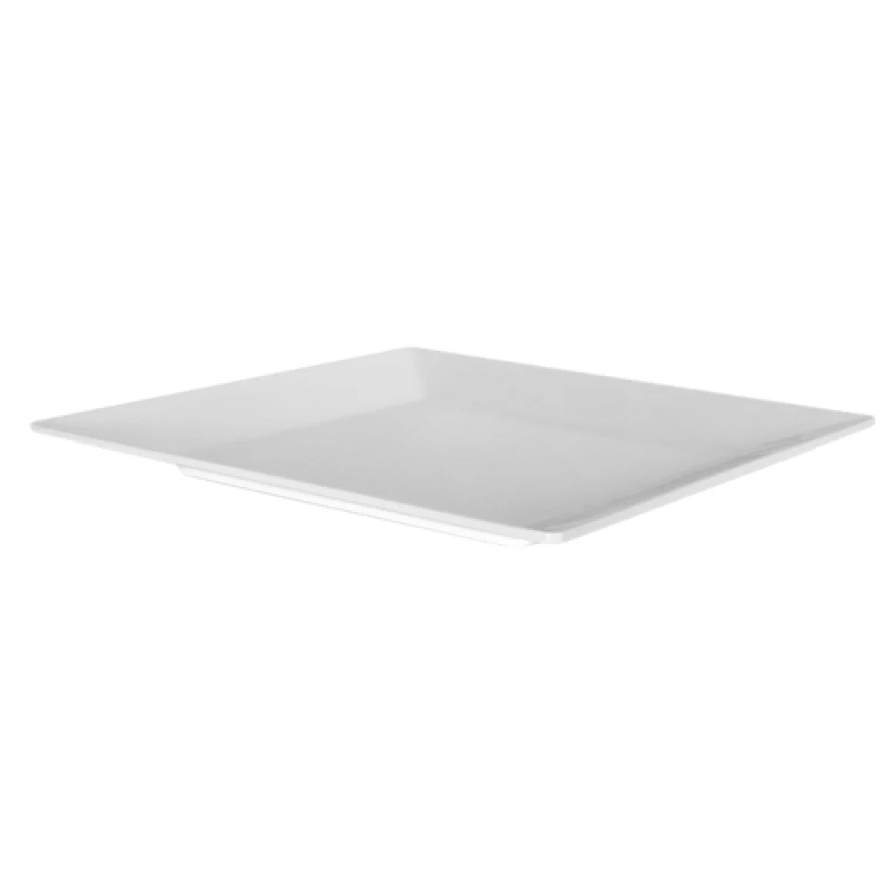 BauscherHepp M-152 8 Inch Square Plate Chip and Stain Resistant Melamine White