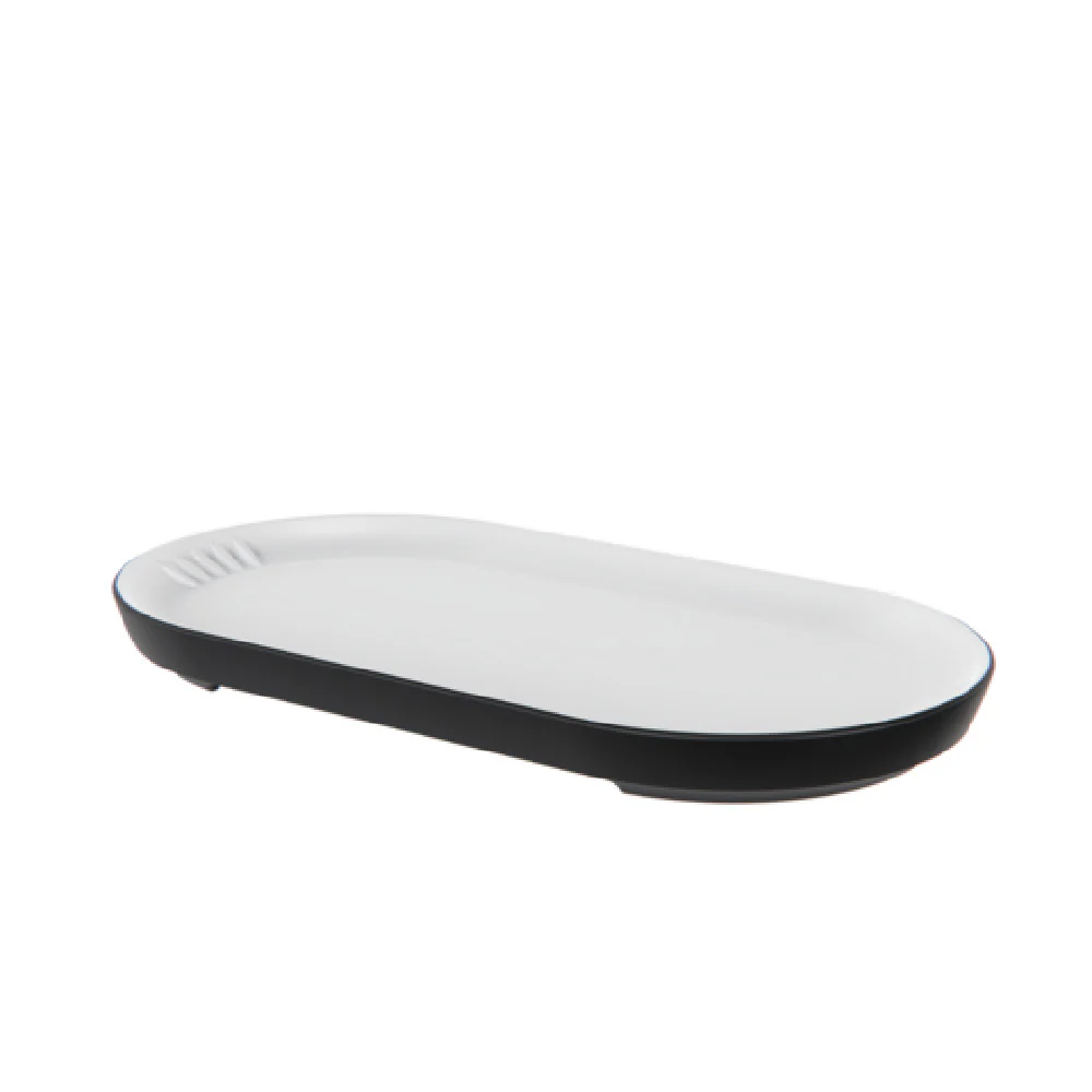 BauscherHepp TB50018 13 Inch Melamine Platter Noir with Talon by Dalebrook