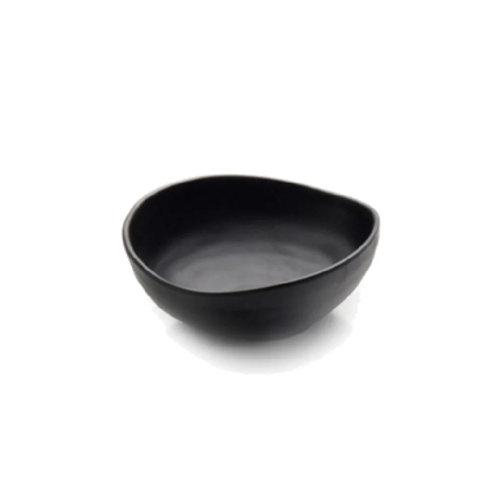 GET Enterprises JW1407-B 14 Oz Oval Bowl BPA Free Plastic Black with Chip Stain Scratch Resistance