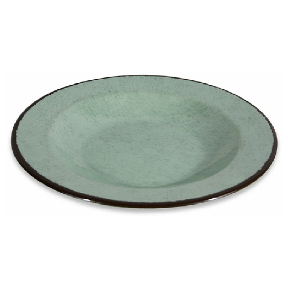 GET Enterprises DB10M-H 18 Oz Melamine Pasta Soup Bowl Round Green Crackled 10 Inch