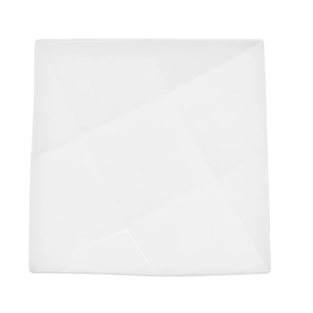 CAC China QZT-16 10-1/2 Inch Square Crystal Plate Porcelain Dishwasher Safe CAC China QZT-16 10-1/2 Inch Square Crystal Plate Porcelain Dishwasher Safe