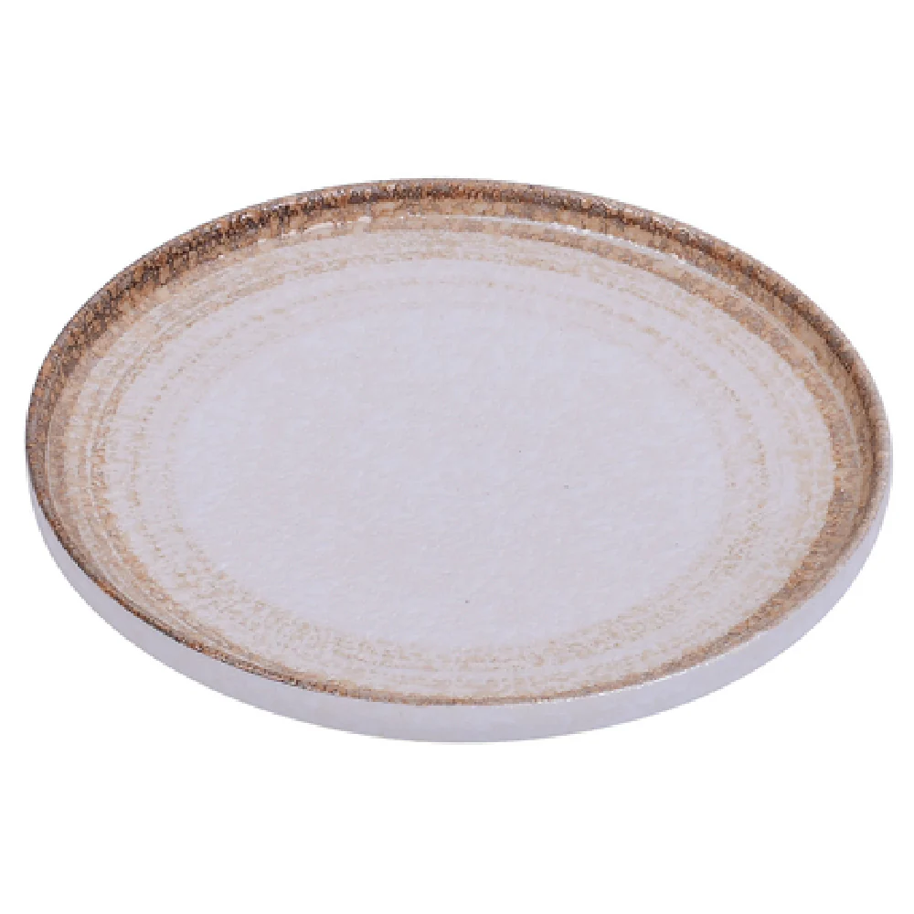Yanco RO-2207 7-1/4 Inch Round Plate Glazed Porcelain Dishwasher Safe