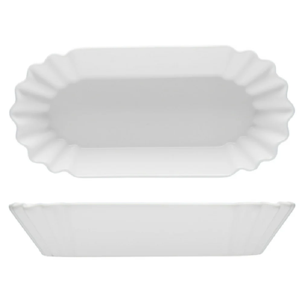 Fortessa 4600.F0000.06 8.25 Inch Disposable Food Truck Hot Dog Plate White Fortessa 4600.F0000.06 8.25 Inch Disposable Food Truck Hot Dog Plate White