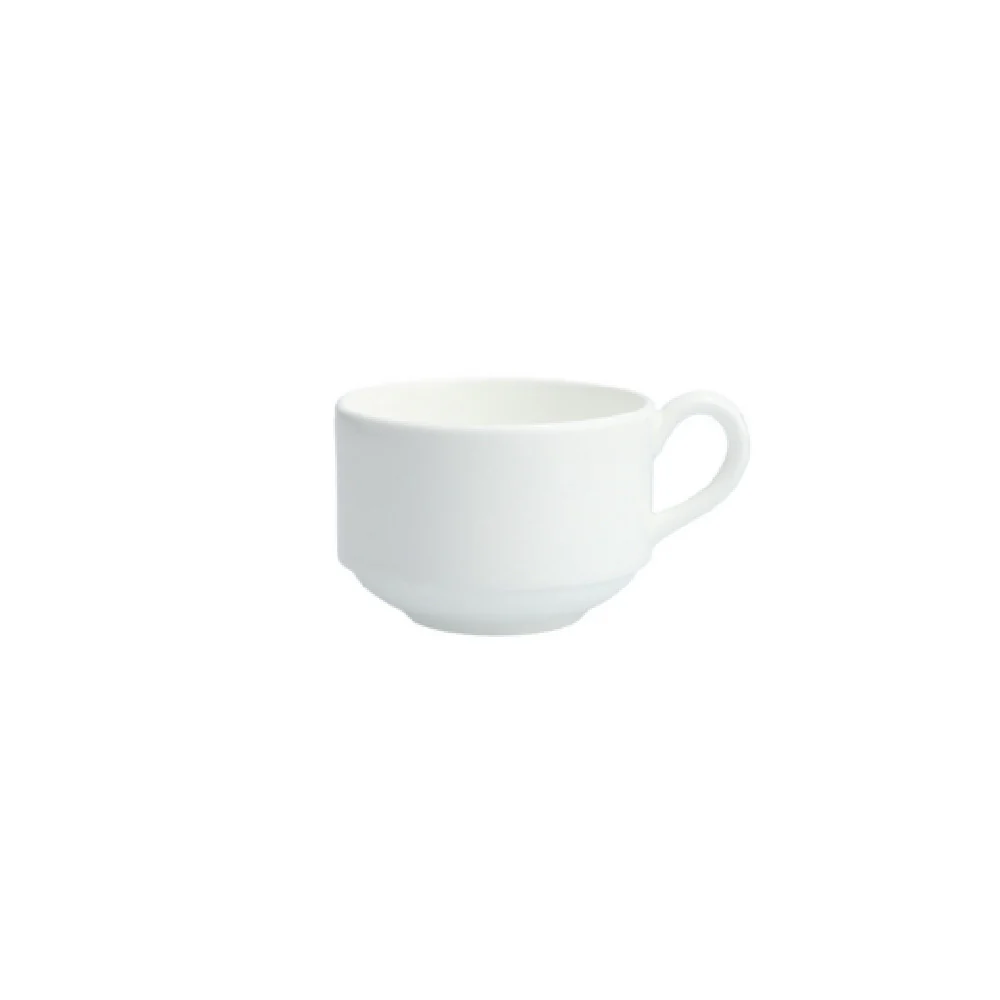Fortessa HBW-00-410 8 Oz Bone China Dishwasher Safe Coffee Tea Cup