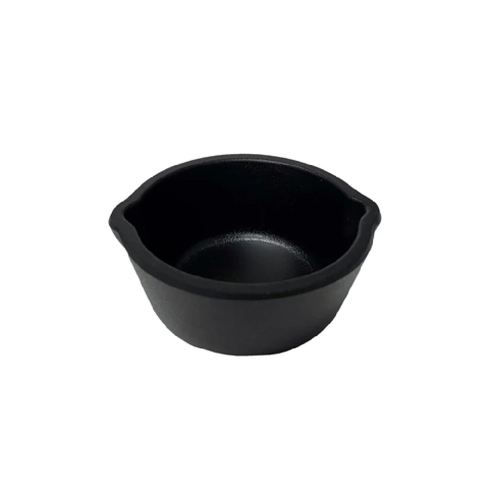 GET Enterprises CI-03-BK 3oz Ramekin Melamine and Cast Iron Black