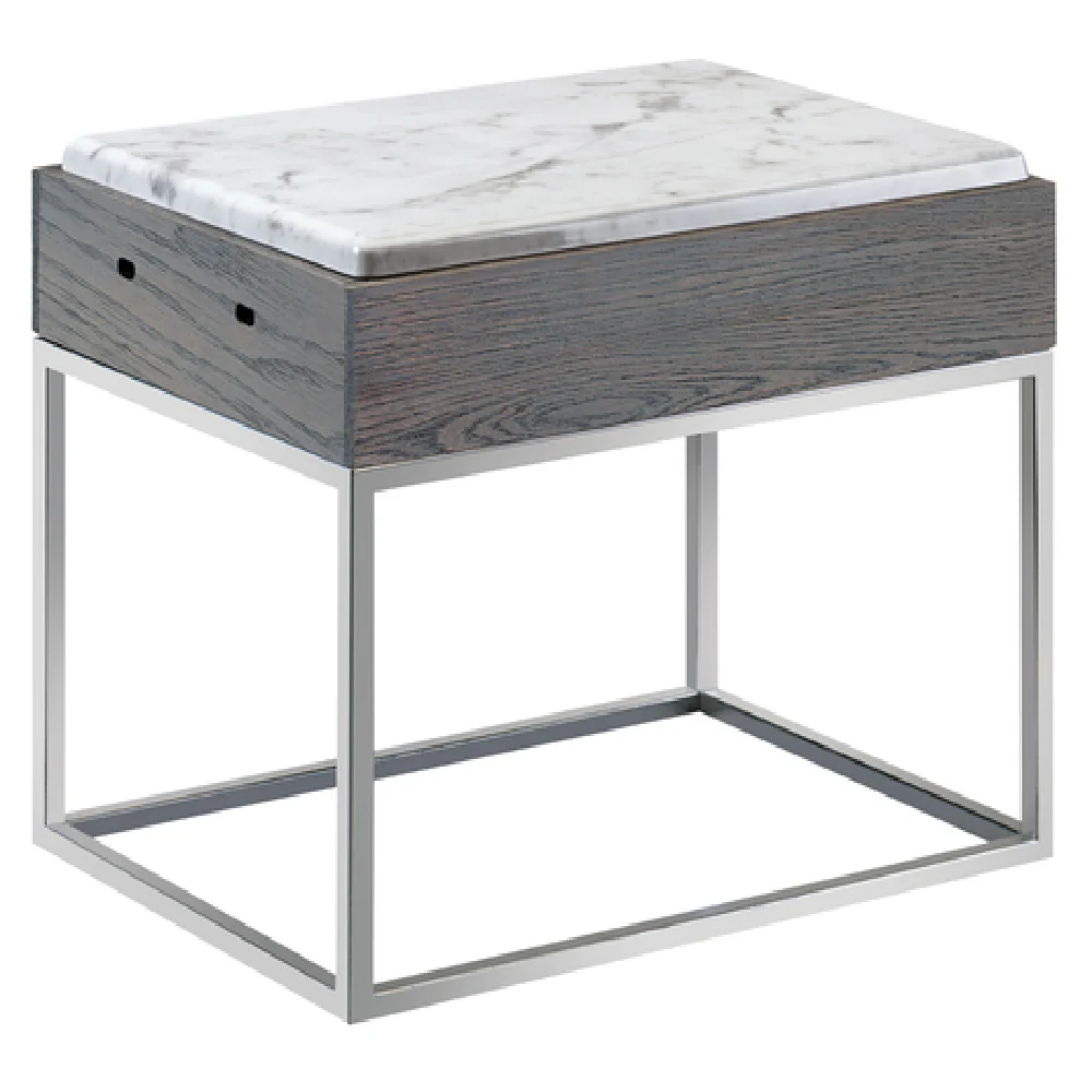 Cal Mil 3822-13-83 15 Inch Ashwood Display Riser with Faux Marble Top Oak Wood