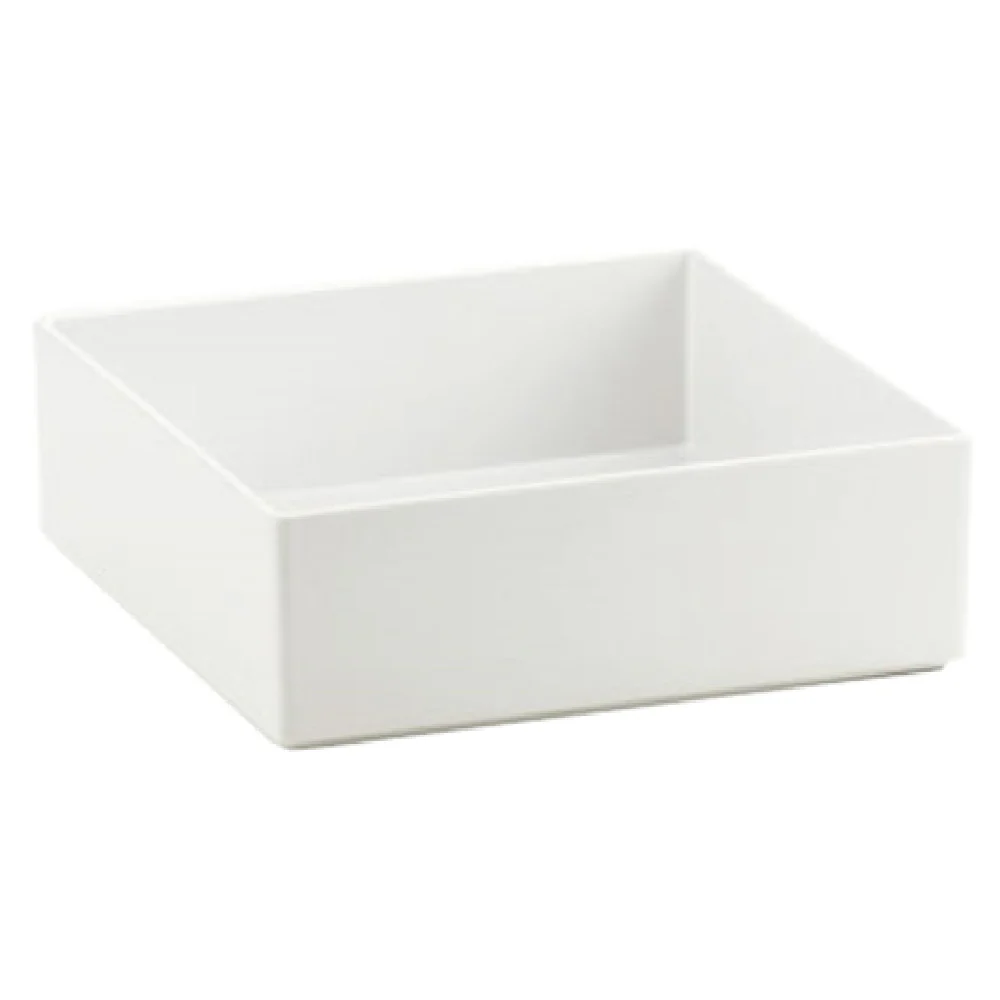 Cal Mil 1393-15M 10 Inch Cater Choice Box Square Melamine White Cal Mil 1393-15M 10 Inch Cater Choice Box Square Melamine White