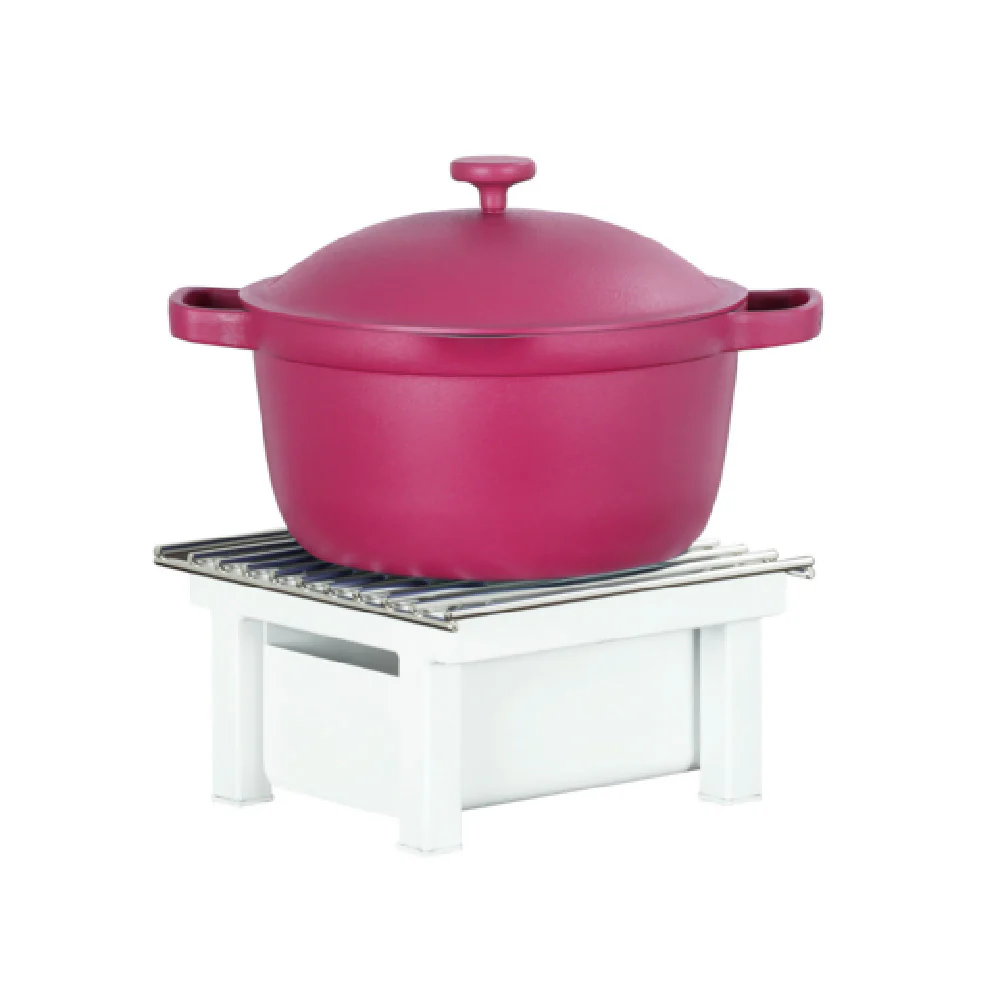Cal Mil 1348-12-15 10 Inch White Metal Chafer Alternative with Wire Grill Cal Mil 1348-12-15 10 Inch White Metal Chafer Alternative with Wire Grill