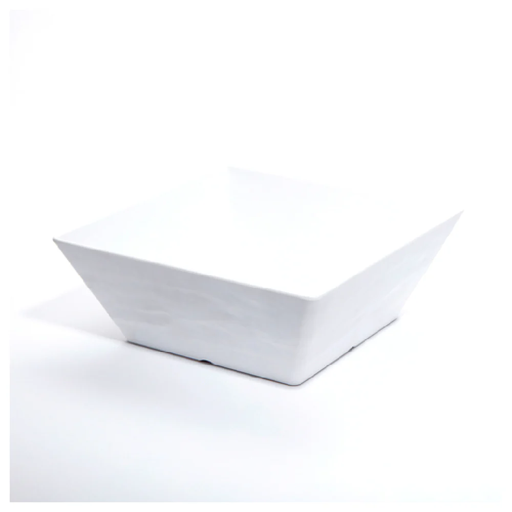 American Metalcraft FSWMEL117 208 Oz Square Bowl Faux Slate Melamine White