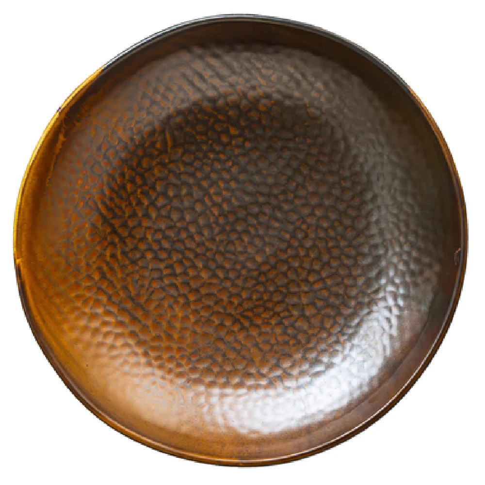 Bon Chef 2400041P 30 Oz Tavola Salad/Pasta Plate Round Deep Porcelain Rustic Copper