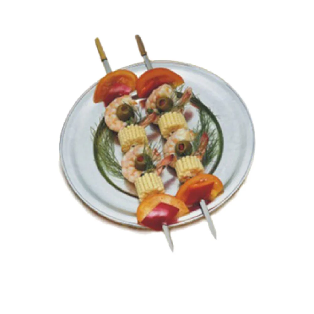 Bon Chef 1003IVYSPKLD 11 Inch Dinner Plate Aluminum with Ceramic-look Finish Sandstone Ivory Speckled