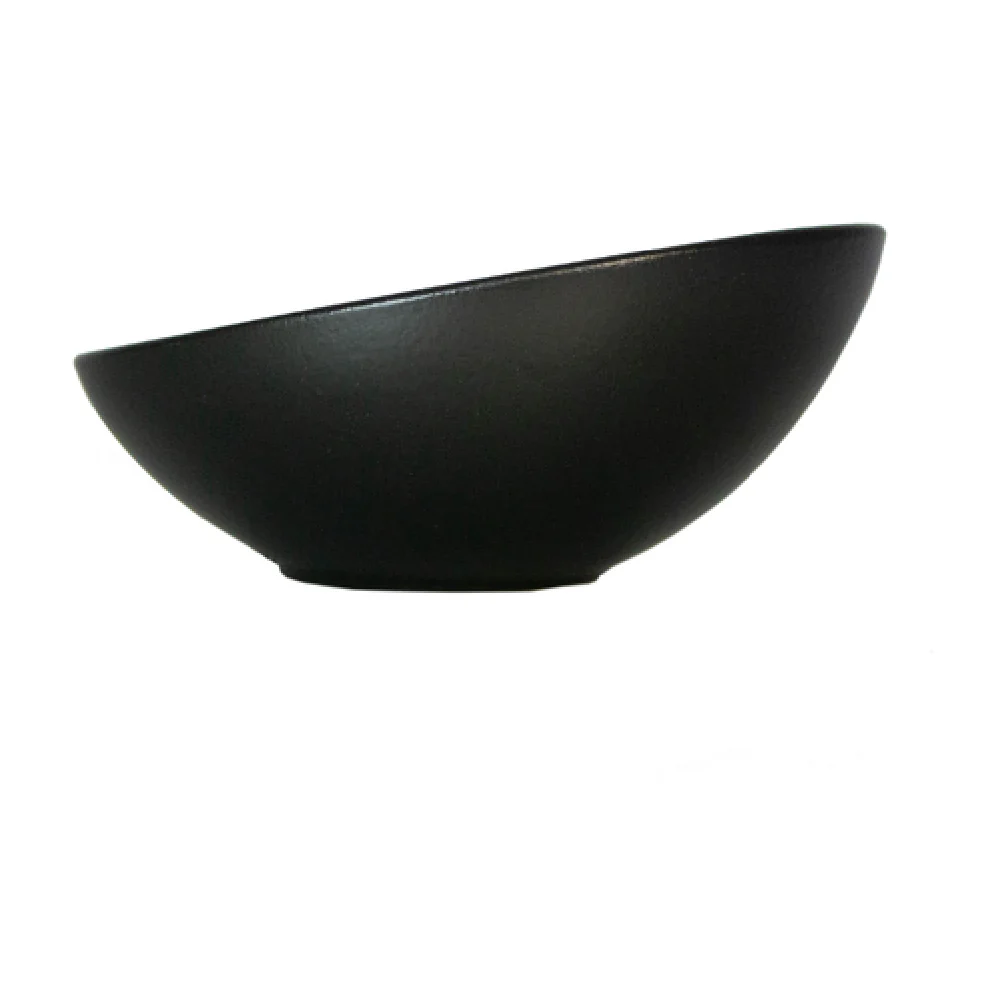 Vertex China OR-T10 12 Oz Porcelain Tilt Bowl Round Scratch Resistant Matte Black