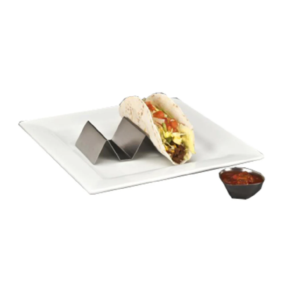 Libbey TAT-100 6-1/4 Inch Taco Tray Stainless Steel 2 or 3 Compartments Satin Finish
