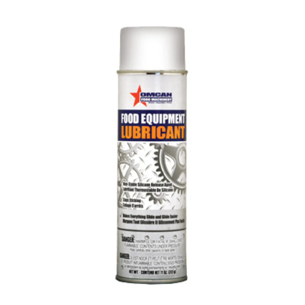 Omcan 31212 Food Machine Lubricant Silicone Spray 1 lb Aerosol Durable Food-safe