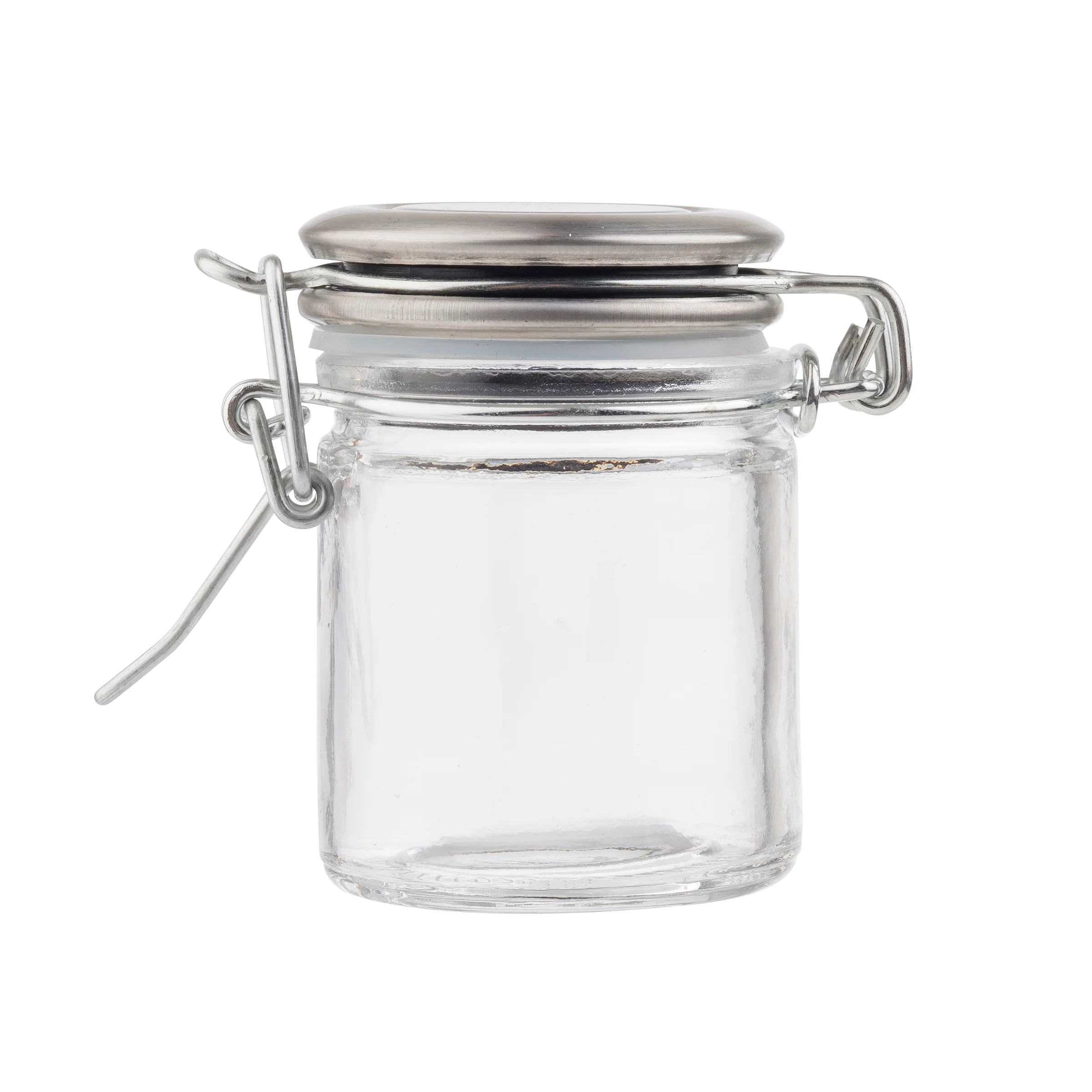 Tablecraft 10105 1.5 Oz Spice Jars Resealable Stainless Steel Glass