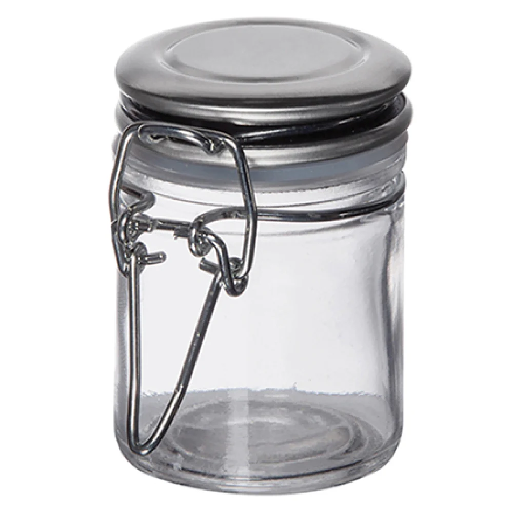 Tablecraft 10105 1.5 Oz Spice Jars Resealable Stainless Steel Glass Tablecraft 10105 1.5 Oz Spice Jars Resealable Stainless Steel Glass