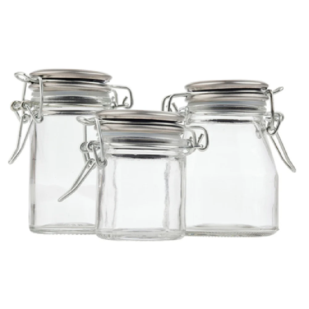 Tablecraft 10105 1.5 Oz Spice Jars Resealable Stainless Steel Glass Tablecraft 10105 1.5 Oz Spice Jars Resealable Stainless Steel Glass