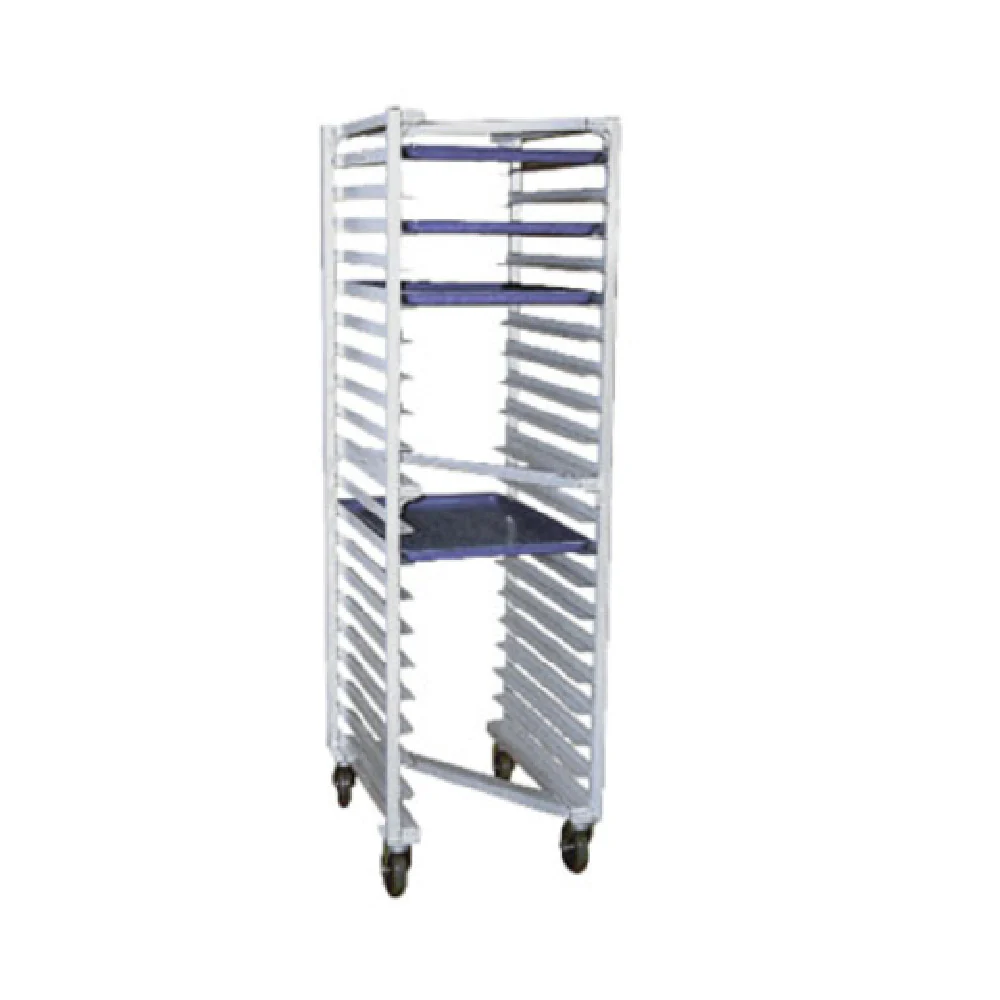 New Age Industrial 1333Z 20 Inch Mobile Full Height Bun Pan Rack Aluminum with Open Sides