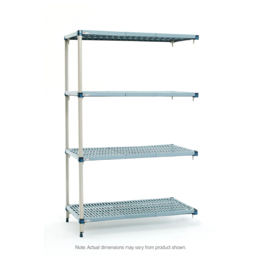 Metro AQ416G3 24 Inch Add-On Shelving Unit Antimicrobial Polymer Steel