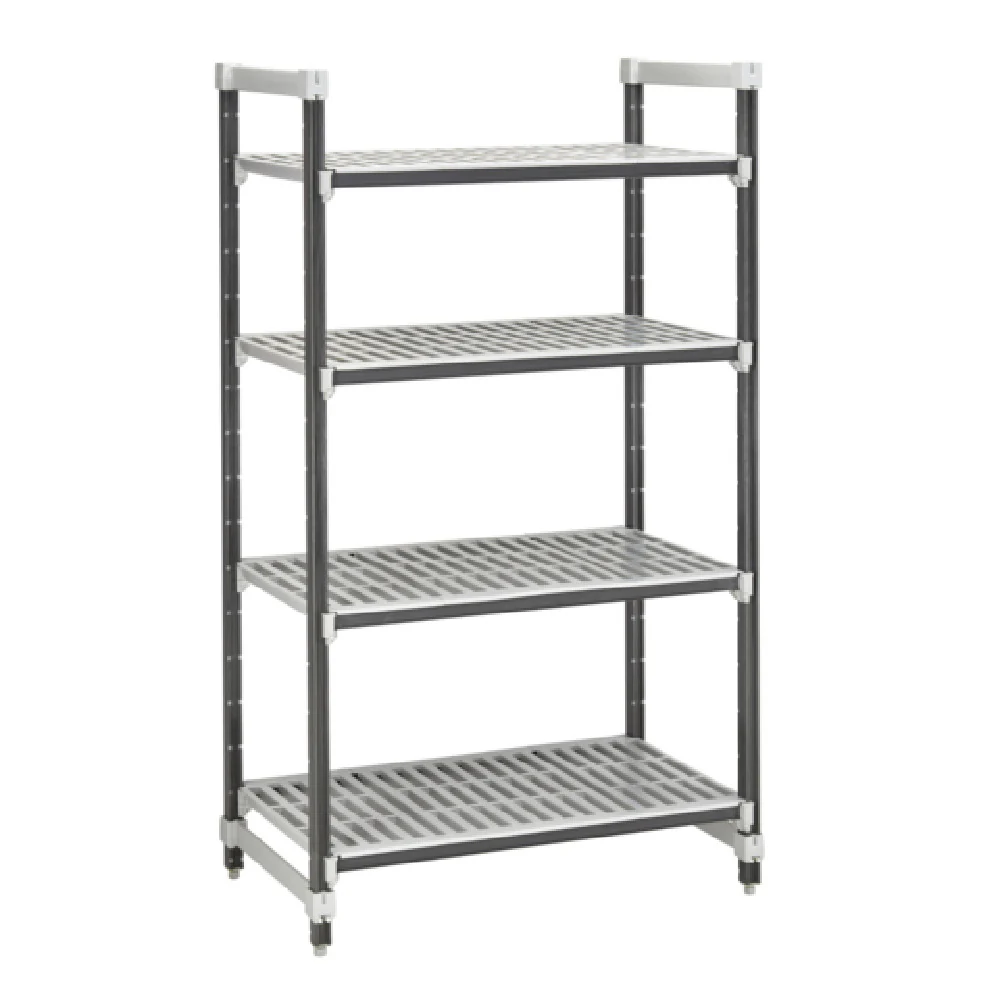 Cambro EXU245472V4480 54 Inch 4-Tier Shelving Unit with Antimicrobial Protection Gray