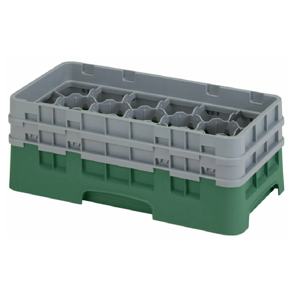 Cambro 17HS434119 10 Inch Dishwasher Rack Glass Compartment with 2 Extenders Sherwood Green