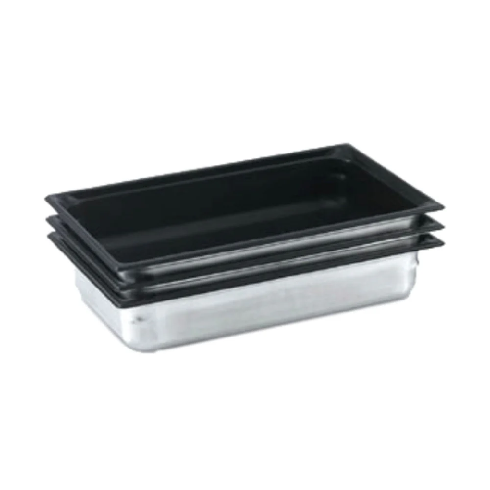 Vollrath 90027 9 Qt Stainless Steel Steam Table Pan Non-Stick Black Coating
