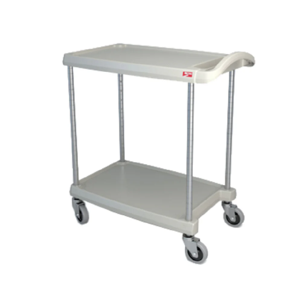 Metro MY1627-24G 31 Inch Open Base Plastic Utility Cart with 2 Shelves Gray Metro MY1627-24G 31 Inch Open Base Plastic Utility Cart with 2 Shelves Gray