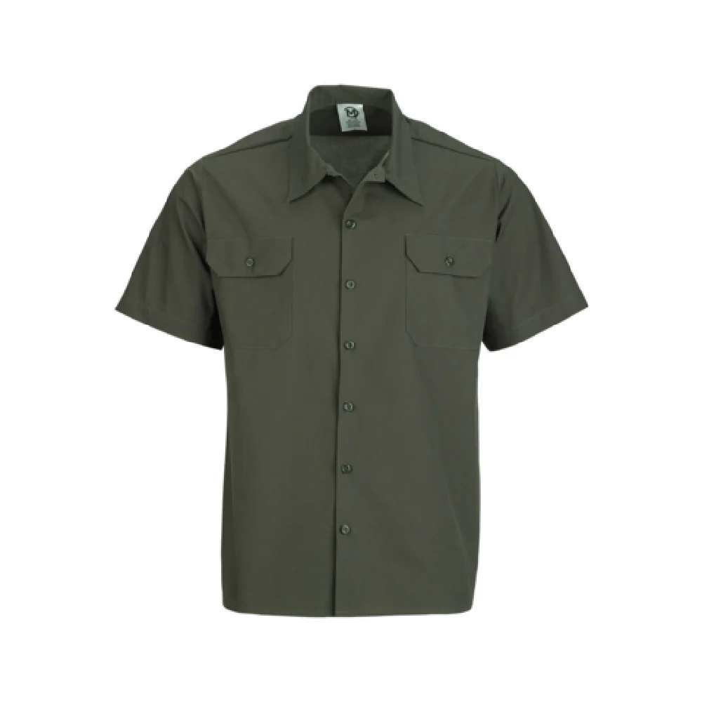 Mercer Culinary M60250OL2X Mens Unisex 52 to 54 Utility Cook's Shirt Green with Buttons Mercer Culinary M60250OL2X Mens Unisex 52 to 54 Utility Cook's Shirt Green with Buttons
