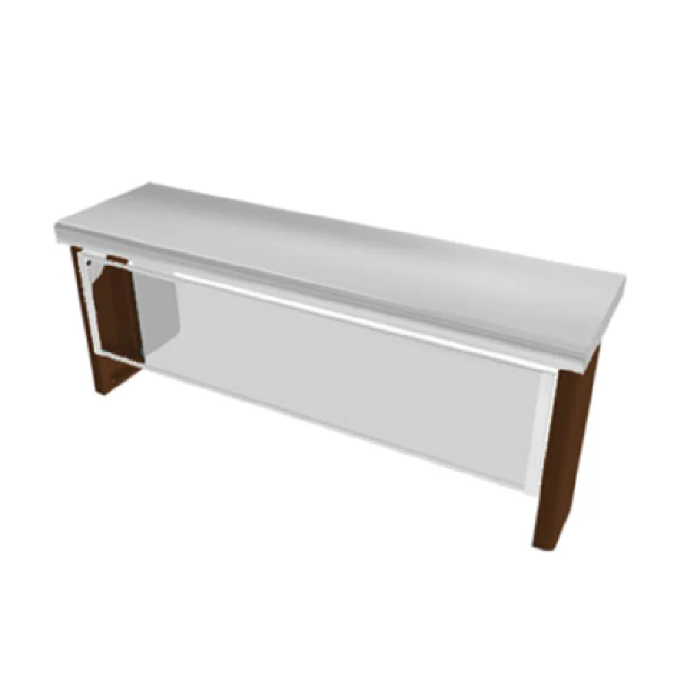 Duke TS540-60 59-3/4 Inch Self-service Sneeze Guard Stainless Steel with Acrylic End Guards